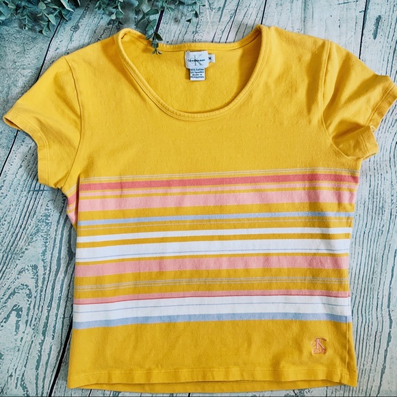 Calvin Klein Jeans Tops - CALVIN KLEIN | Retro Striped T-Shirt